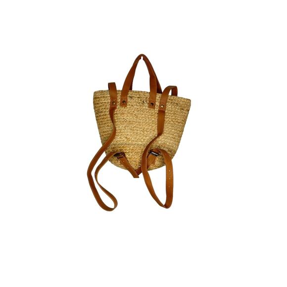 XIX Palms The Shorebreak Picnic Cooler Bag Backpack Jute Woven Handmade With Tag - Picture 2 of 2